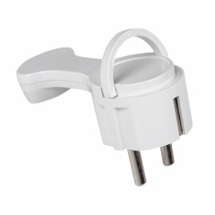 Вилка угловая плоская с/з белая СТЕЛС 16А 250В EKF PRO AVYF16-10-r