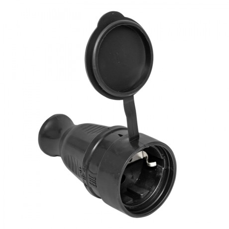 Роз. перенос. с защитной крышкой каучуковая 230В 2P+PE 16A IP44 EKF PRO RPS-012-16-230-44-r