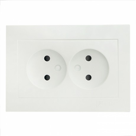 Валенсия лицевая панель розетка 2-местной б/з 10А жемчуг с защ. штор. EKF PROxima ESR10-L-102-50