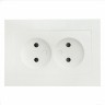 Валенсия лицевая панель розетка 2-местной б/з 10А жемчуг с защ. штор. EKF PROxima ESR10-L-102-50