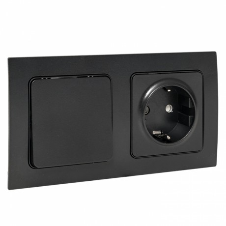 Стокгольм Рамка 2-местная черная EKF PROxima EXM-G-303-30