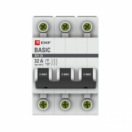 Выключатель нагрузки 3P 32А ВН-29 EKF Basic SL29-3-32-bas