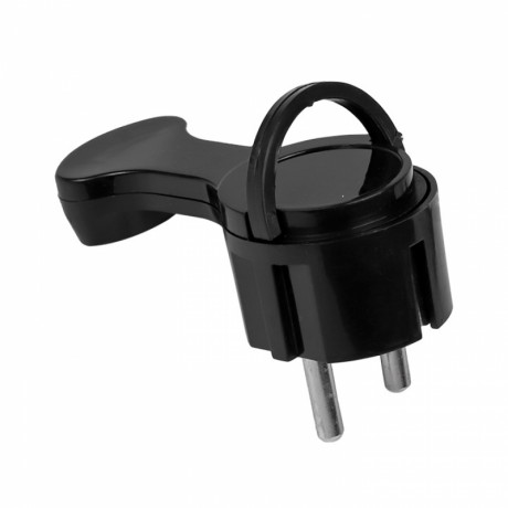 Вилка угловая плоская с/з черная СТЕЛС 16А 250В EKF PRO AVYF16-30-r