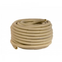 Труба гофр. ПВХ с протяжкой d20 мм (25 м) светлое дерево EKF-Plast tg-z-20w