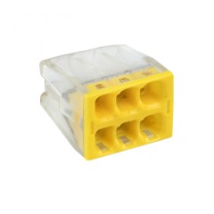 Строительно-монтажная клемма СМК 2273-246 (с пастой) 6 отверстий 0,5-2.5мм2 (50шт.) EKF PROxima plc-smk-2273-246