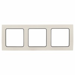 Стокгольм Рамка 3-местная белая с линией цвета черный EKF PROxima EZM-G-304-20