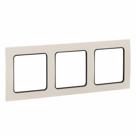 Стокгольм Рамка 3-местная белая с линией цвета черный EKF PROxima EZM-G-304-20