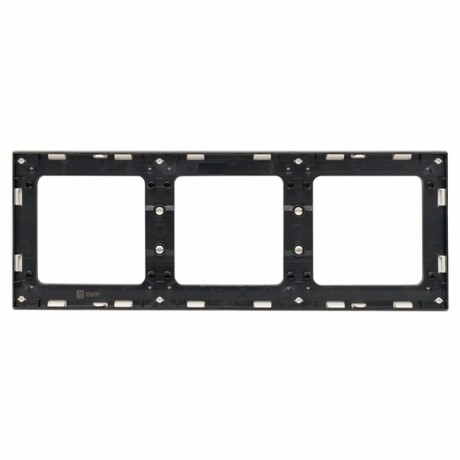 Стокгольм Рамка 3-местная белая с линией цвета черный EKF PROxima EZM-G-304-20