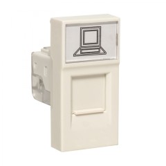 Розетка RJ45 кат. 5e, 1 модуль EKF E1MK015E-135-10