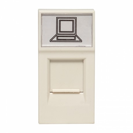 Розетка RJ45 кат. 5e, 1 модуль EKF E1MK015E-135-10