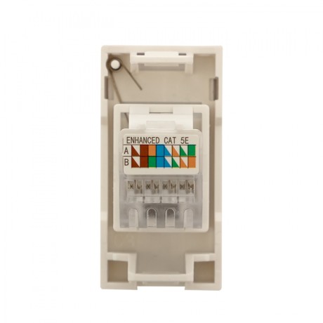 Розетка RJ45 кат. 5e, 1 модуль EKF E1MK015E-135-10