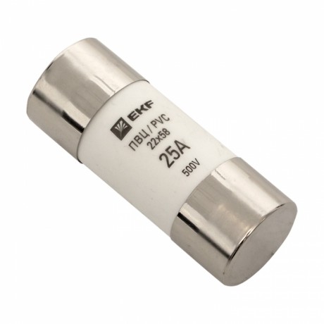 Плавкая вставка цилиндрическая ПВЦ (22х58) 25А EKF PROxima pvc-22x58-25