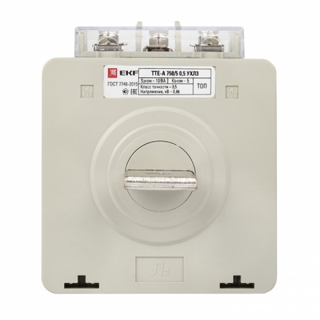 Трансформатор тока ТТЕ-A-750/5А с клеммой напряжения класс точности 0,5 EKF PROxima tte-S-750
