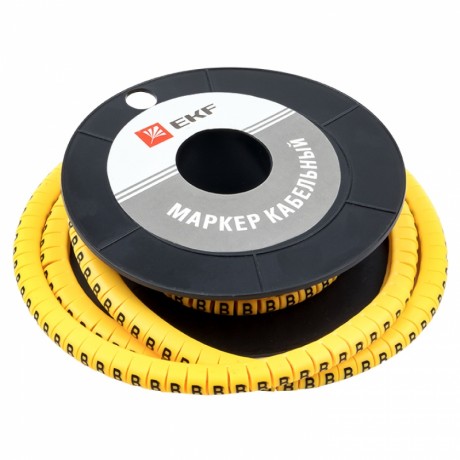 Маркер кабельный 2,5 мм2 B (1000 шт.) (ЕС-1) EKF PROxima plc-KM-2.5-B