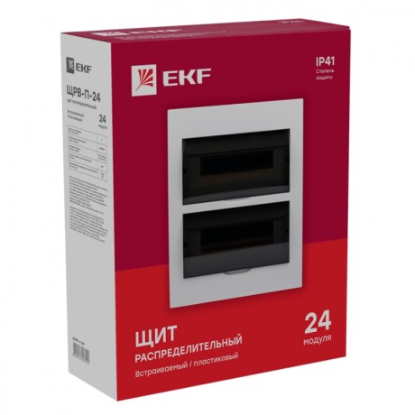 Щит распред. встраиваемый ЩРВ-П-24 IP41 EKF PROxima pb40-v-24