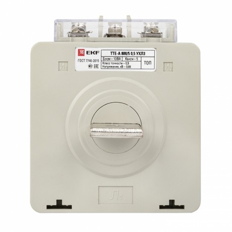Трансформатор тока ТТЕ-A-800/5А с клеммой напряжения класс точности 0,5 EKF PROxima tte-S-800