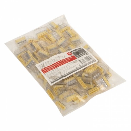 Строительно-монтажная клемма СМК 2273-244 (с пастой) 4 отверстия 0,5-2.5мм2 (100шт.) EKF PROxima plc-smk-2273-244