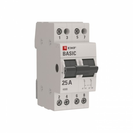 Трехпозиционный переключатель 2P 25А EKF Basic tps-2-25