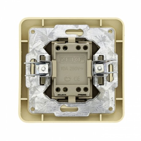 Лондон Выключатель 1-клавишный 10А бежевый EKF PROxima EEV10-021-20