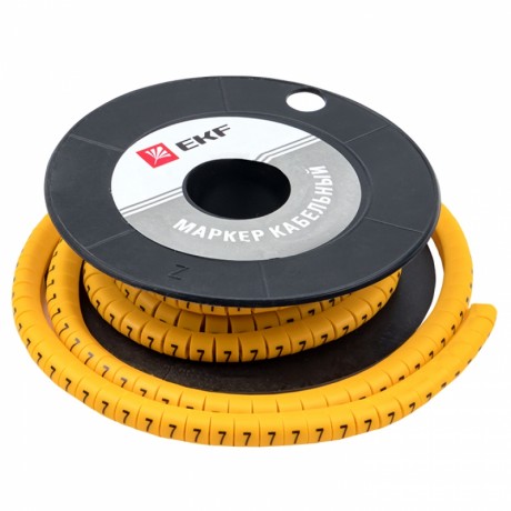 Маркер кабельный 4,0 мм2 7 (500 шт.) (ЕС-2) EKF PROxima plc-KM-4-7