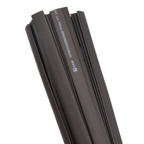 Термоусаживаемая трубка ТУТ нг 10/5 черная в отрезках по 1м EKF PROxima tut-10-b-1m