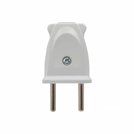 Вилка плоская без заземления белая 10А 250 В EKF Proxima AVP10-10-rpl