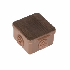 Коробка распаячная КМР-030-036 пылевлагозащитная, 4 мембранных ввода (65х65х50) тёмное дерево EKF PROxima plc-kmr2-030-036-t