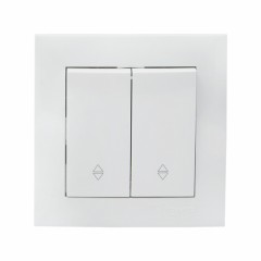 Валенсия выключатель 2-кл. 10А белый проходной EKF PROxima EWV10-027-10