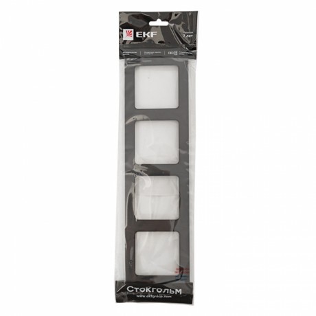 Стокгольм Рамка 4-местная черная EKF PROxima EAM-G-303-30