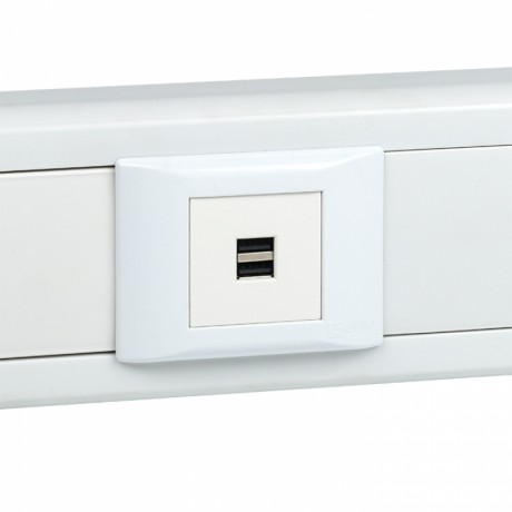 Розетка USB A+A, 2.1А, 2 гнезда, без индикатора EKF E2MR2-20USB-10