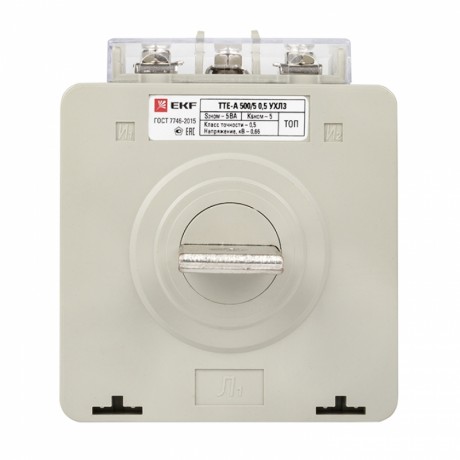Трансформатор тока ТТЕ-A-500/5А с клеммой напряжения класс точности 0,5 EKF PROxima tte-S-500