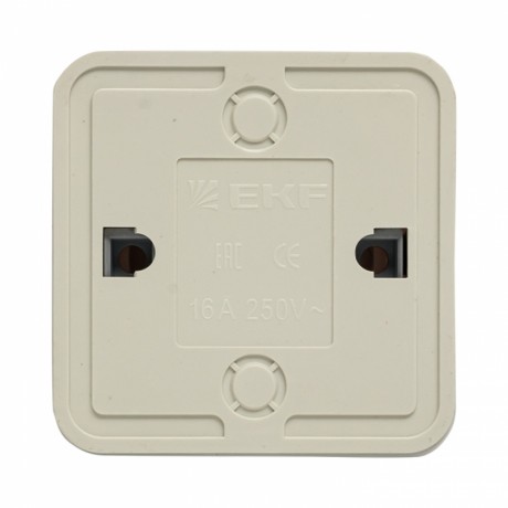 Рим Выключатель 1-клавишный с индикатором 10А белый EKF ENV10-121-10