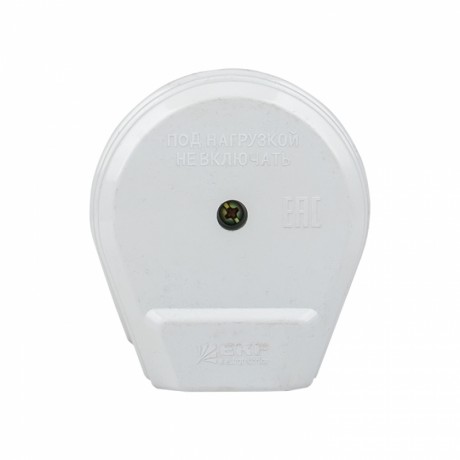 Вилка для разъема РШ-ВШ 32А 250В 2P+PE пластиковая бел. EKF AS-250-B-01
