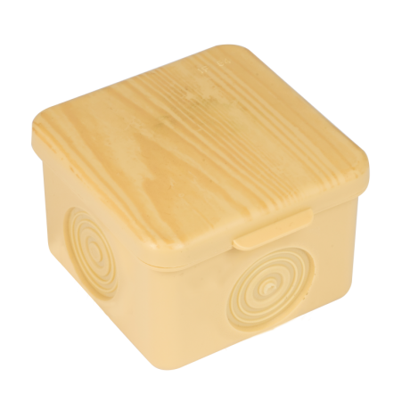 Коробка распаячная КМР-030-037 пылевлагозащищенная без мембранных вводов (65х65х50) светлое дерево EKF PROxima plc-kmr-030-037-s