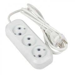 Удлинитель Эксперт 3 гнезда 2 метра 10А/2,2кВт без заземления ПВС 2х0,75 EKF PROxima UBA10-275-3-02