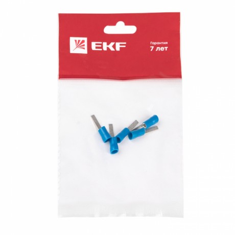 Наконечник штыревой плоский изолированный НШПИ 1.0-2.5 (уп 5шт) EKF PROxima nshpi-1.0-2.5r