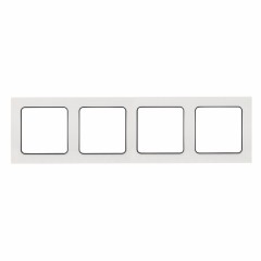 Стокгольм Рамка 4-местная белая с линией цвета черный EKF PROxima EZM-G-305-20