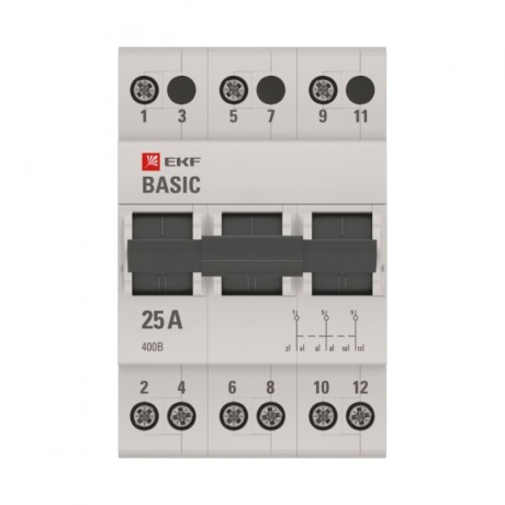 Трехпозиционный переключатель 3P 25А EKF Basic tps-3-25