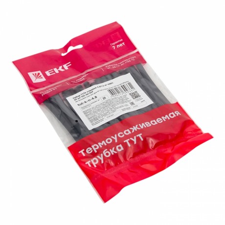 Набор ТУТк клеевые 4.8/1.6 нг черные 20шт по 100мм EKF PROxima tut-k-n-4.8