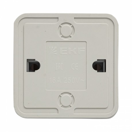 Рим Выключатель 2-клавишный с индикатором 10А белый EKF ENV10-123-10