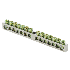 Шина PEN ноль-земля (6x9мм) 14 отв. цинк крепеж по центру EKF PROxima sn1-63-14