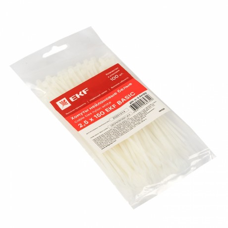 Хомут нейлоновый (2,5х150) (100шт.) EKF Basic plc-c-2.5x150