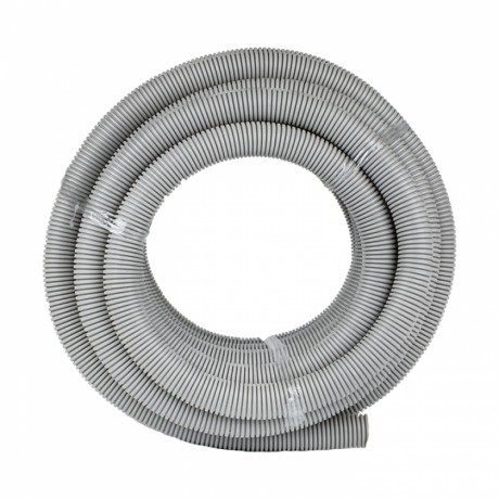 Труба гофр. ПВХ с протяжкой d40 мм (15 м) серая EKF-Plast tg-z-40
