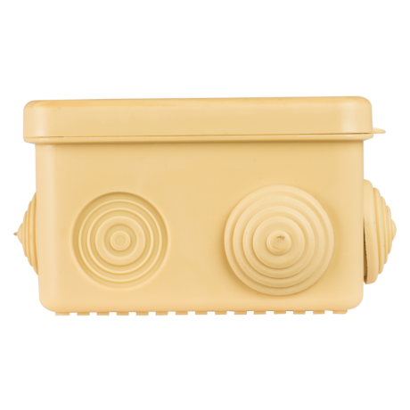 Коробка распаячная КМР-030-031 с крышкой (80х80х50) 7 мембранных вводов светлое дерево IP54 EKF PROxima plc-kmr-030-031-s