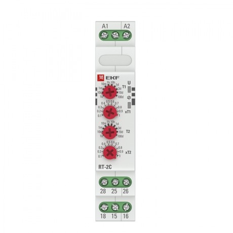Реле времени (2 регулир. порога времени 2 исп. конт.) RT-2C EKF PROxima rt-2c