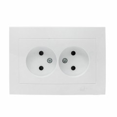 Валенсия розетка 2-местная б/з 10А белая с защ. штор. EKF PROxima EWR10-102-10
