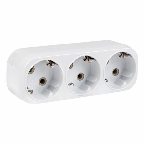 Разветвитель 3 гн. с/з плоский 16А 250B EKF PROxima ARP16-3