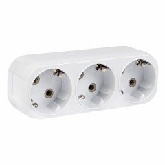 Разветвитель 3 гн. с/з плоский 16А 250B EKF PROxima ARP16-3