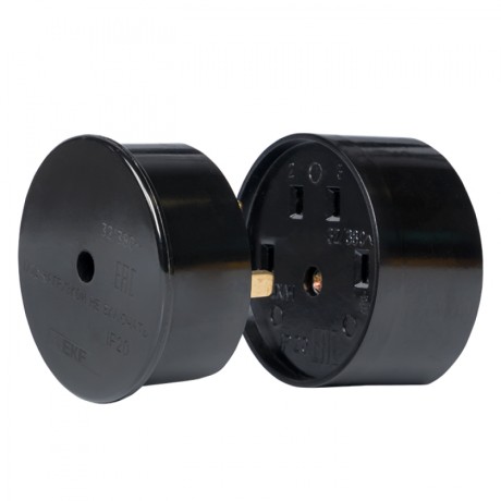 Разъем РШ-ВШ 32А 380В 3P+PE (ОУ) карболитовый черный EKF PROxima AS-380-O-04