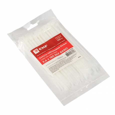 Хомут нейлоновый (3,6х150) (100шт.) EKF Basic plc-c-3.6x150